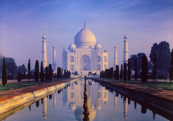 The Taj Mahal in Agra.